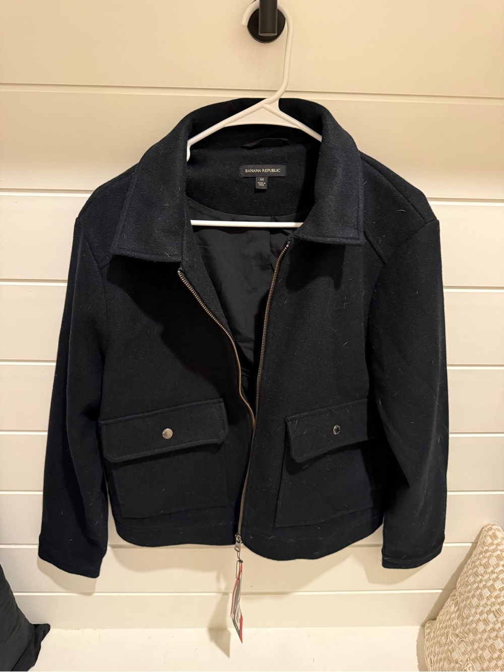 Banana Republic Black Utility Zip Jacket